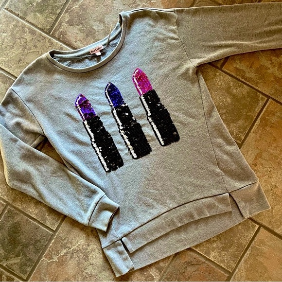 ⭐️BOGO FREE⭐️ JUICY COUTURE Y2K Vintage Sequined Lipstick Casual Top S - Picture 2 of 9
